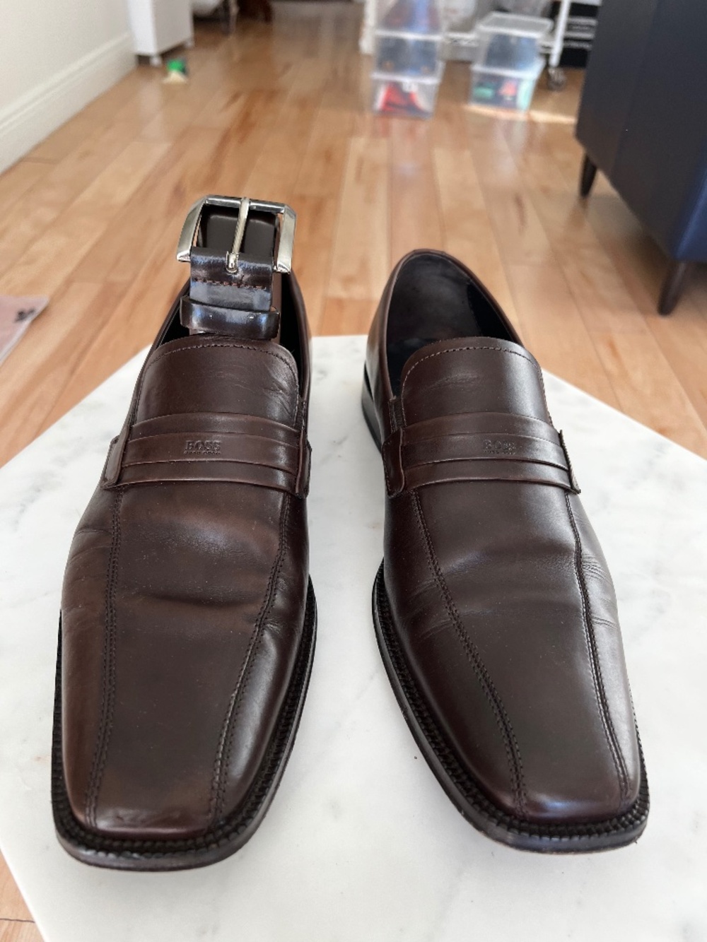 Hugo Boss casual/dress men’s Brown Square Toe